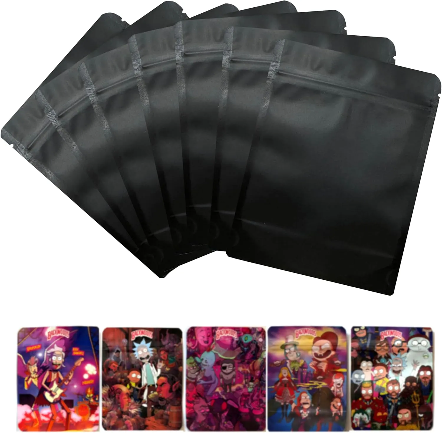 100 Pack 3.5g R.M. Storage Bags, Resealable Candy Bags, Gift Baggies, Stand-up Packaging Pouch