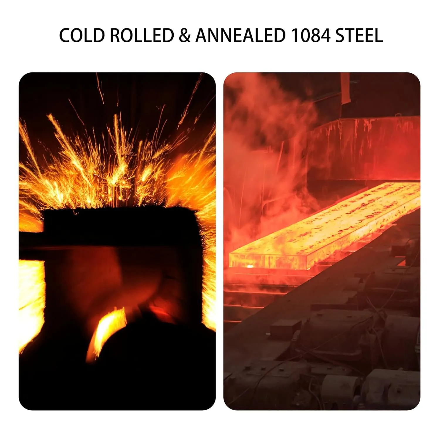 1084 Steel Flat Stock Cold Rolled Carbon Steel Bar for Knife Making 12"x1.5"x 1/8"(10 Packs)