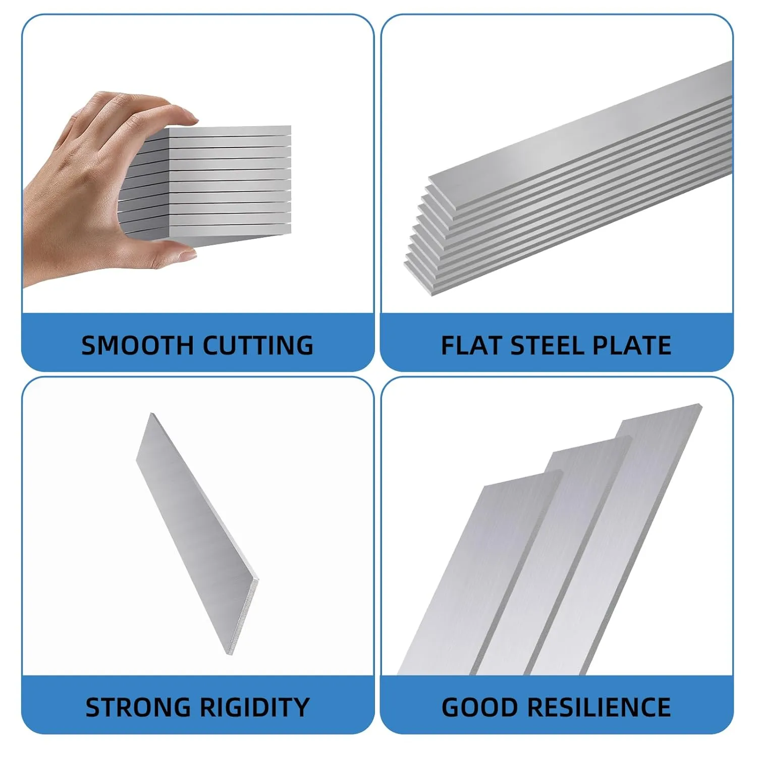 1084 Steel Flat Stock Cold Rolled Carbon Steel Bar for Knife Making 12"x1.5"x 1/8"(10 Packs)
