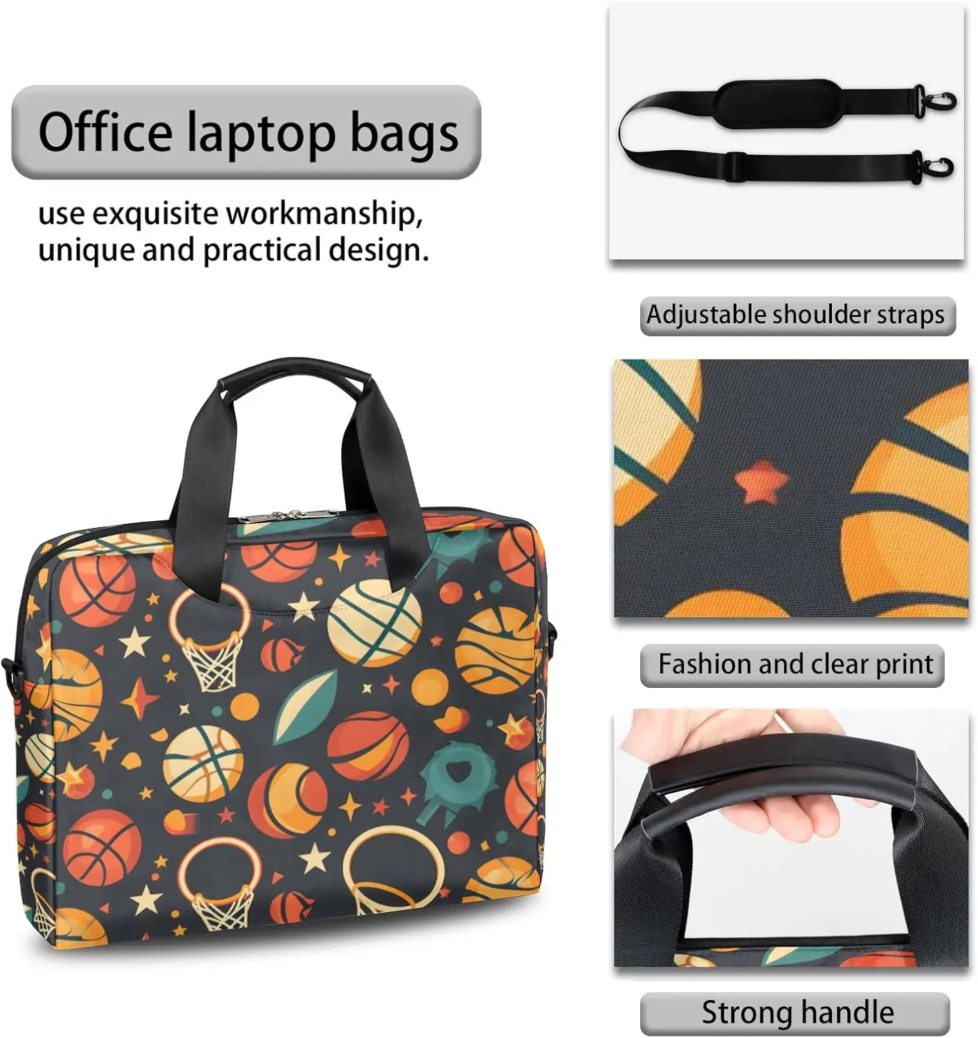 15.7 Inch Laptop Bag Computer Bag for Women Men Laptop Carrying Case with Adjustable Shoulder Strap