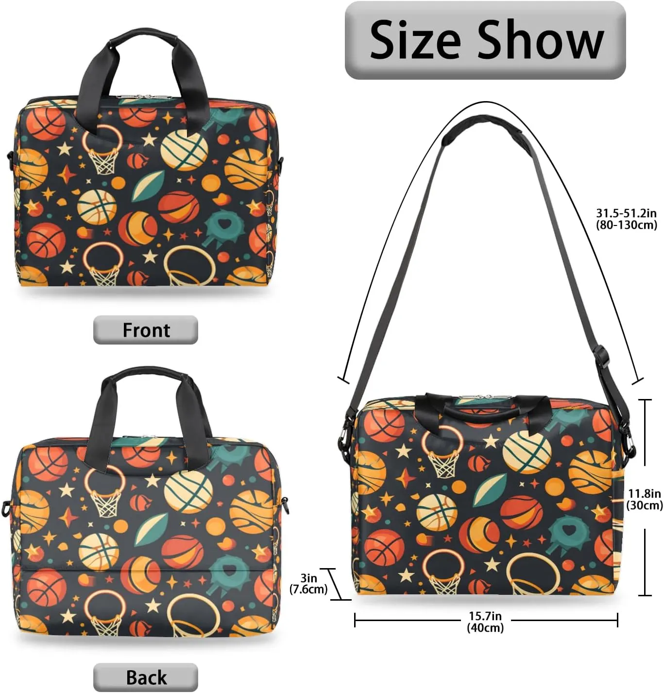 15.7 Inch Laptop Bag Computer Bag for Women Men Laptop Carrying Case with Adjustable Shoulder Strap