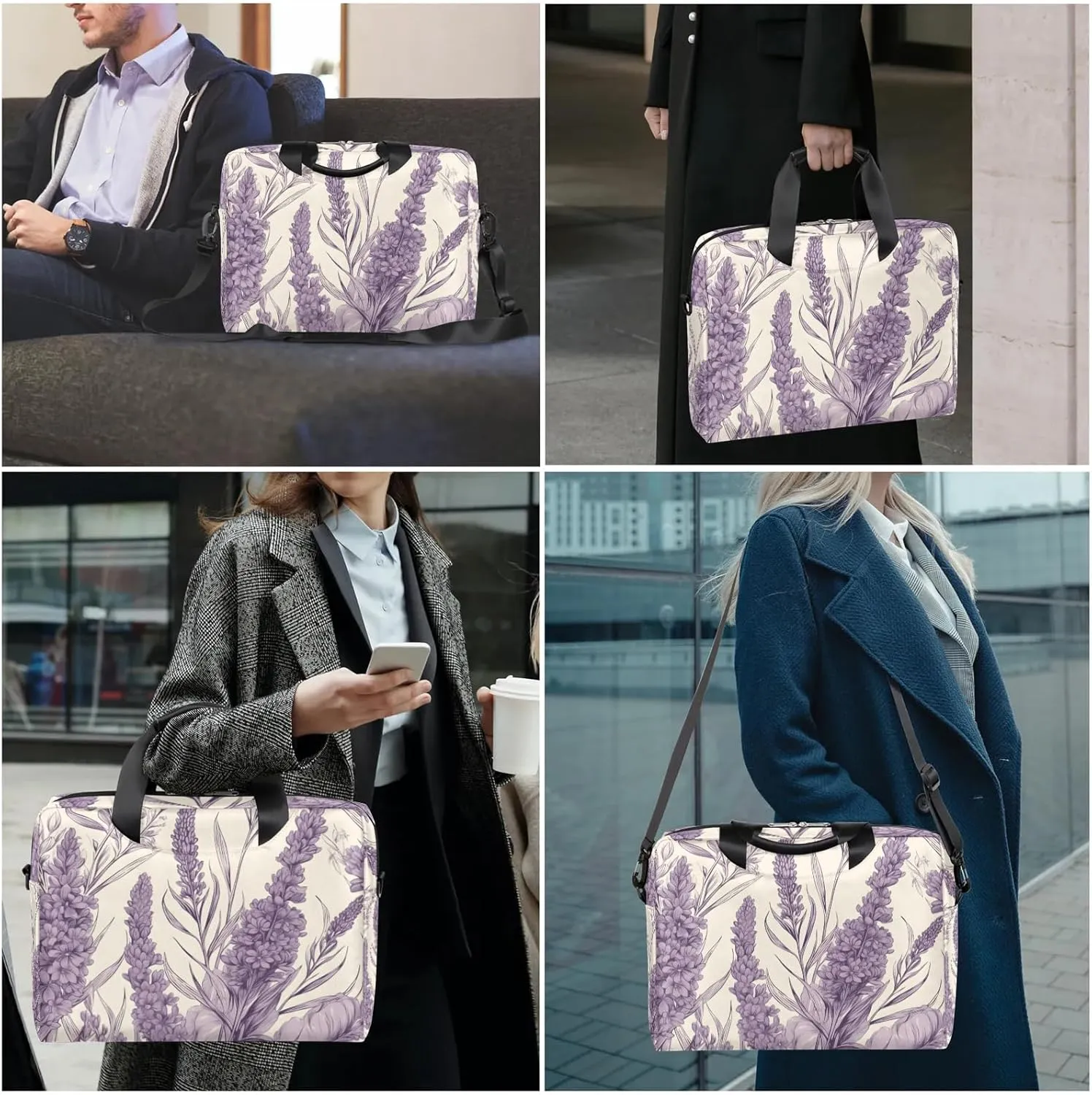 15.7 Inch Laptop Bag Computer Bag for Women Men Laptop Carrying Case with Adjustable Shoulder Strap
