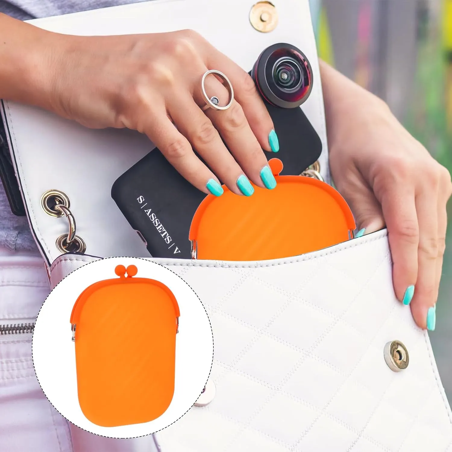 1pc Coin Purse Vintage Clasp Wallet silicone change pouch Silicone Change Purse makeup bags Women Wallets and Clutches Training Bag Dog kids coin Miss earphone case mini