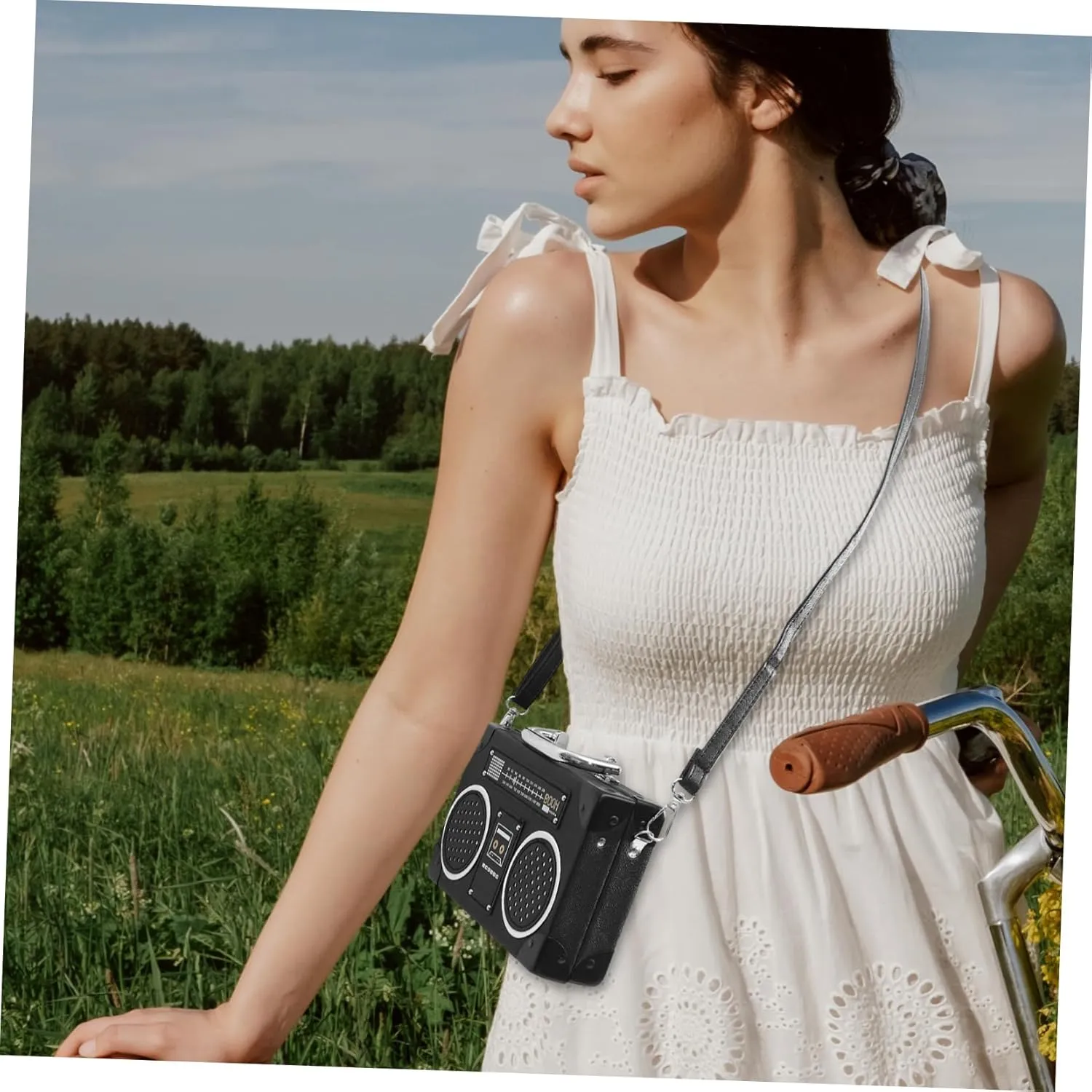 1pc Shoulder Bags Female Shoulder Sling Bag Handle Crossbody Tote Fashion Messenger Fashion Radio Shape