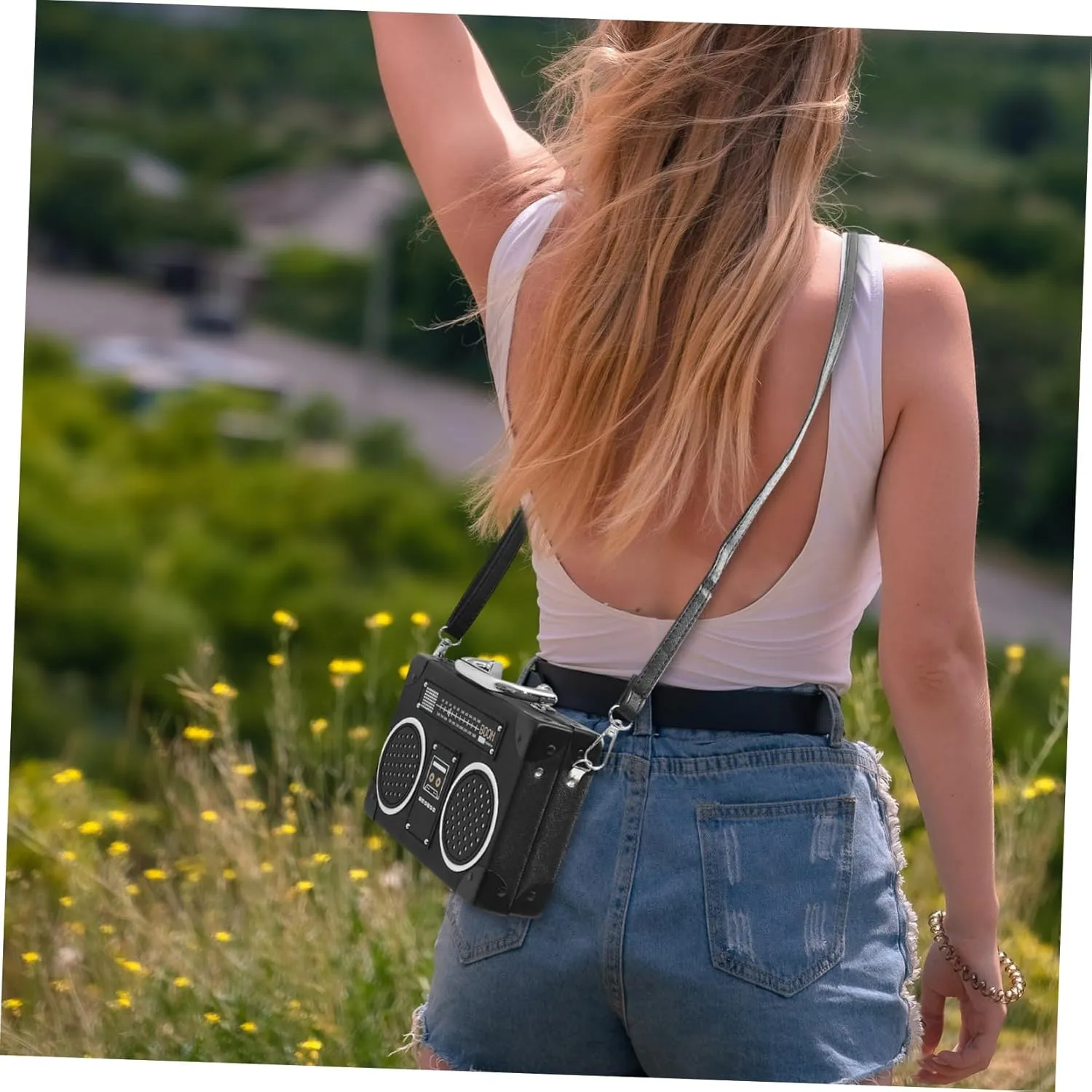 1pc Shoulder Bags Female Shoulder Sling Bag Handle Crossbody Tote Fashion Messenger Fashion Radio Shape