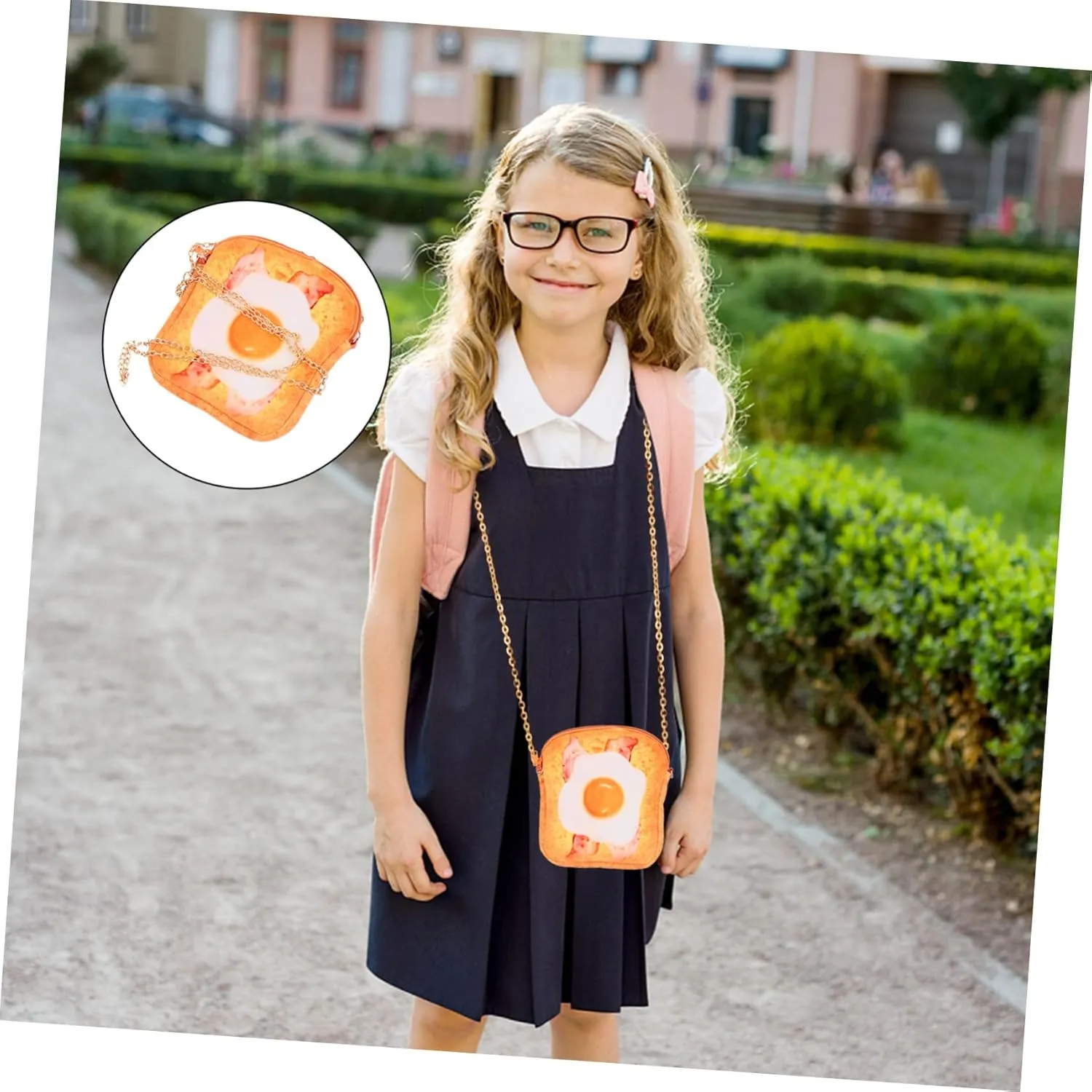 1pc Toast Messenger Bag Toast Shape Pouch Bag for Mini Crossbody Bag Shoulder Bag Toast Shape Bag Mini