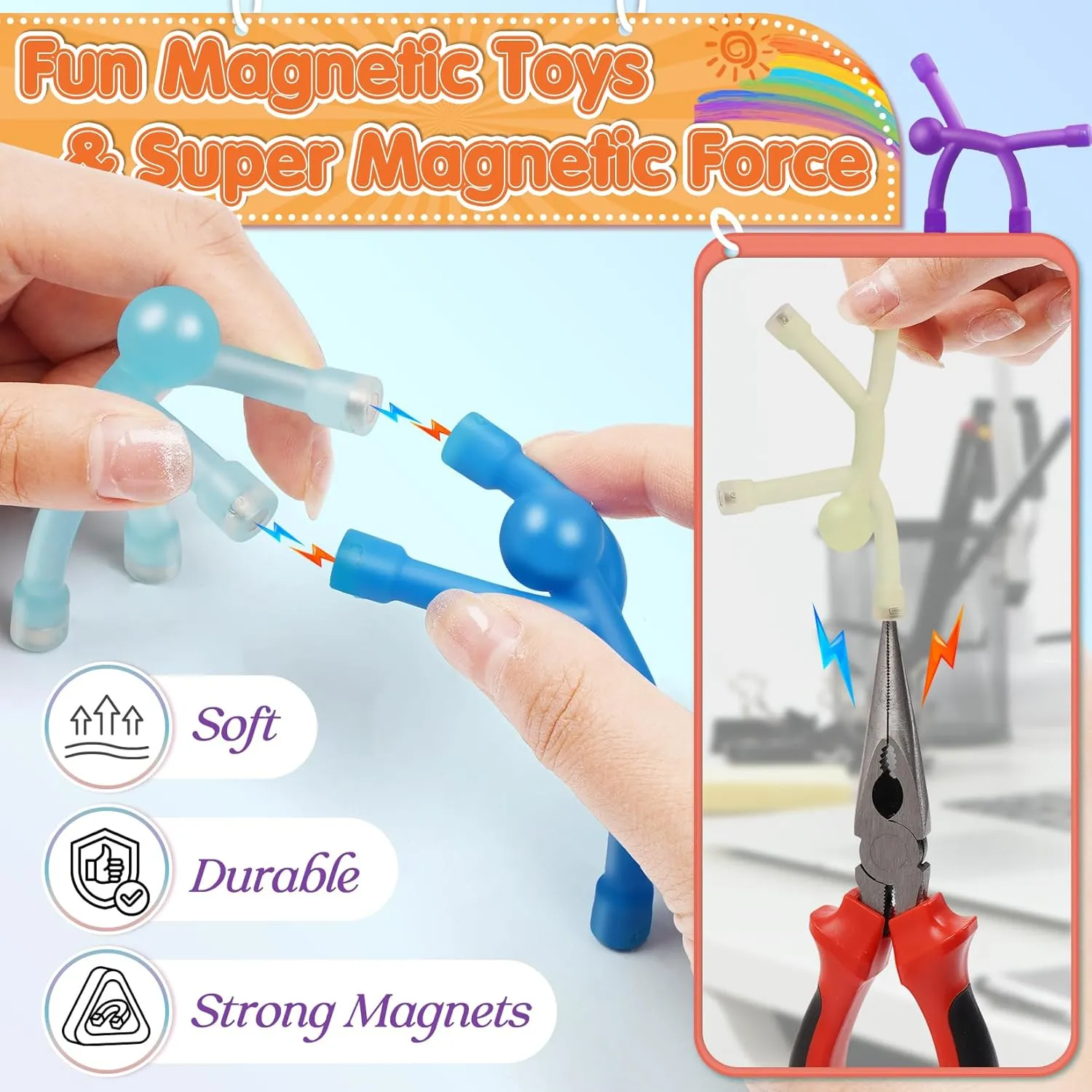 20 Pack Magnetic People Magnetic Men, Travel Toys Magnet Toys, Magnet Men Fun Magnets Refrigerator Magnets Fridge Magnets for Adults, Magnet People for Office Locker