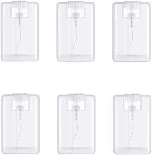 20 Packs 20ml Clear Plastic Perfume Spray Bottle Containers Refillable Perfume Spray Bottles Card Type Fine Mist Empty Container Moisturizing Water Box Makeup Sprayer for Skincare Water