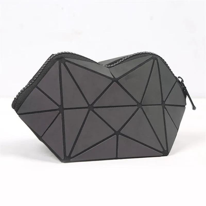 2018 High Quality PU Bao Make Up Clutch Women Shell Evening Bags Geometric Fold Over Clutches Purses Party Hand Bag Black