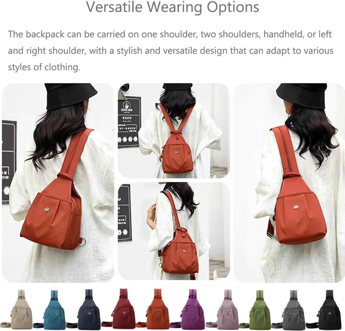 2025 Backpack Chest Bag Double Zipper Large Capacity,Multifunctional Waterproof & Anti-Theft Crossbody Bag for Unisex (Green)