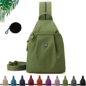 2025 Backpack Chest Bag Double Zipper Large Capacity,Multifunctional Waterproof & Anti-Theft Crossbody Bag for Unisex (Green)