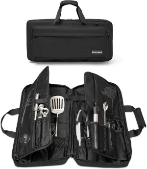 21" Chef Knife Bag, 25 Total Pockets Knife Storage Case For Professional Chefs, Knife Carrying Case, Knife Carrier Travel Bag for Knives and Kitchen Utensils, Bag Only