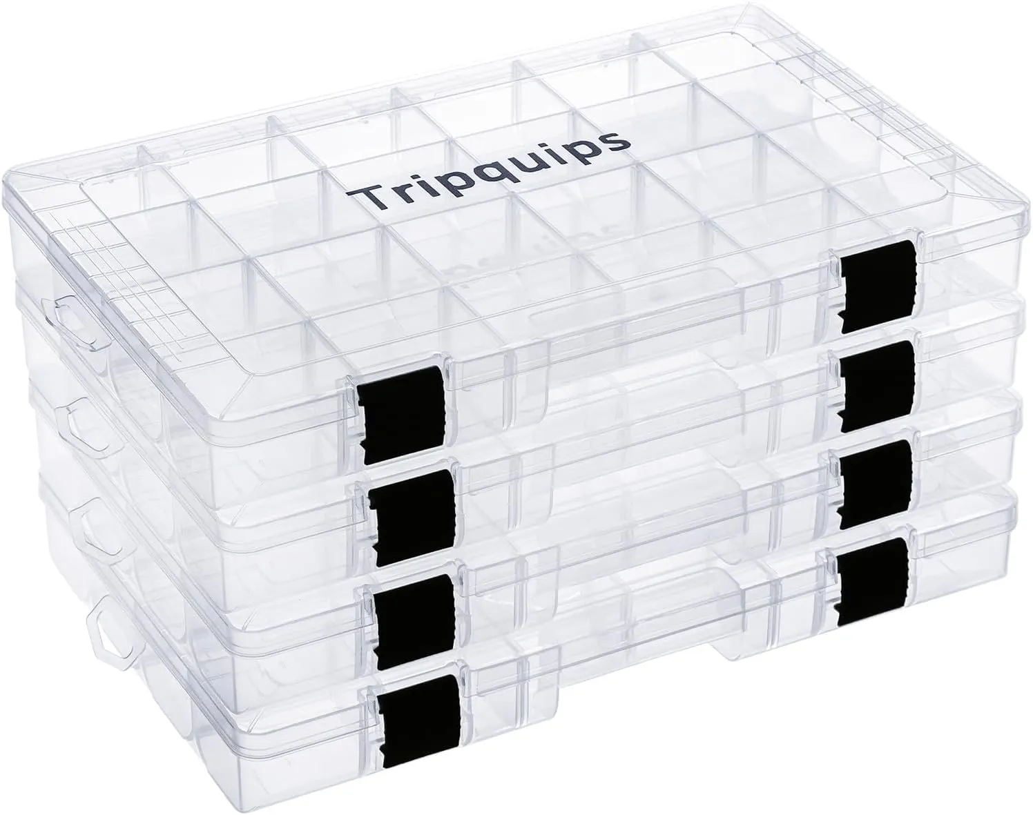 3600 Tackle Trays, Plastic Storage Organizer Box with Removable Dividers - Tackle Boxes - Fishing Tackle Storage - 3700 Tackle Trays - 2 Packs/4 Packs Box Organizer
