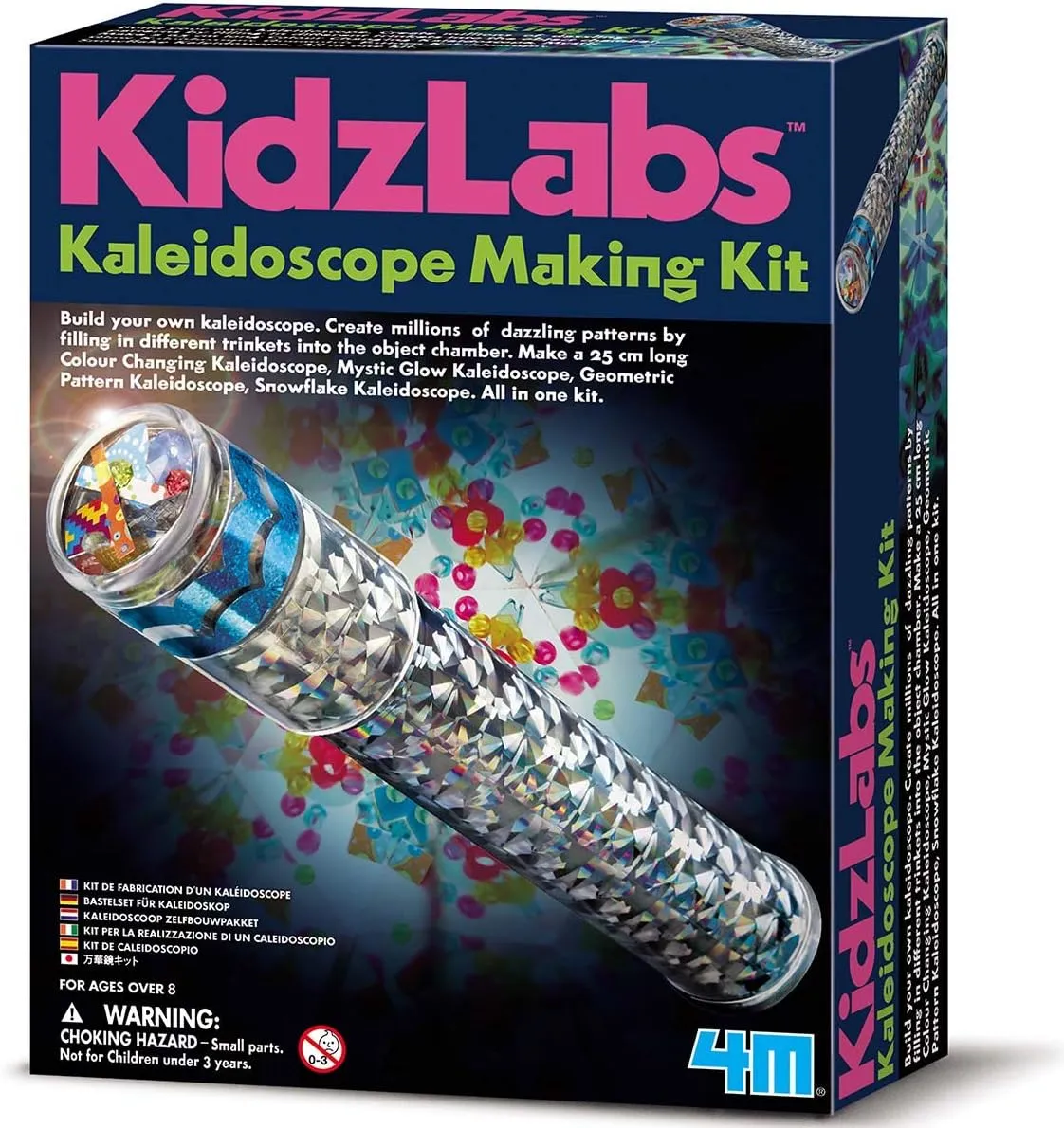 4M Kidz Labs Kaleidoscope Making Kit, Science and Activity Kit for Boys and Girls Ages 8 and Above, STEM Kit