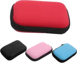 4Pcs Eva Zipper Storage Bag for Headphones Cables Portable Travel Organizer Case Durable Multi Functional Card Holder for Games Compact Design