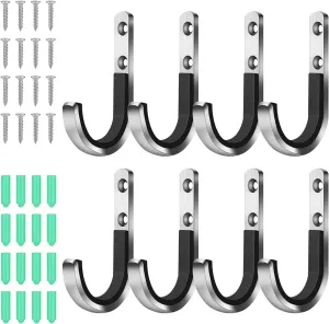 8Pcs Gun Wall Mount, Gun Rack for Wall, Shotgun Wall Mount, Guns Mounts for Wall, Indoor Guns Racks, Firearm Accessories for Men (Silver)