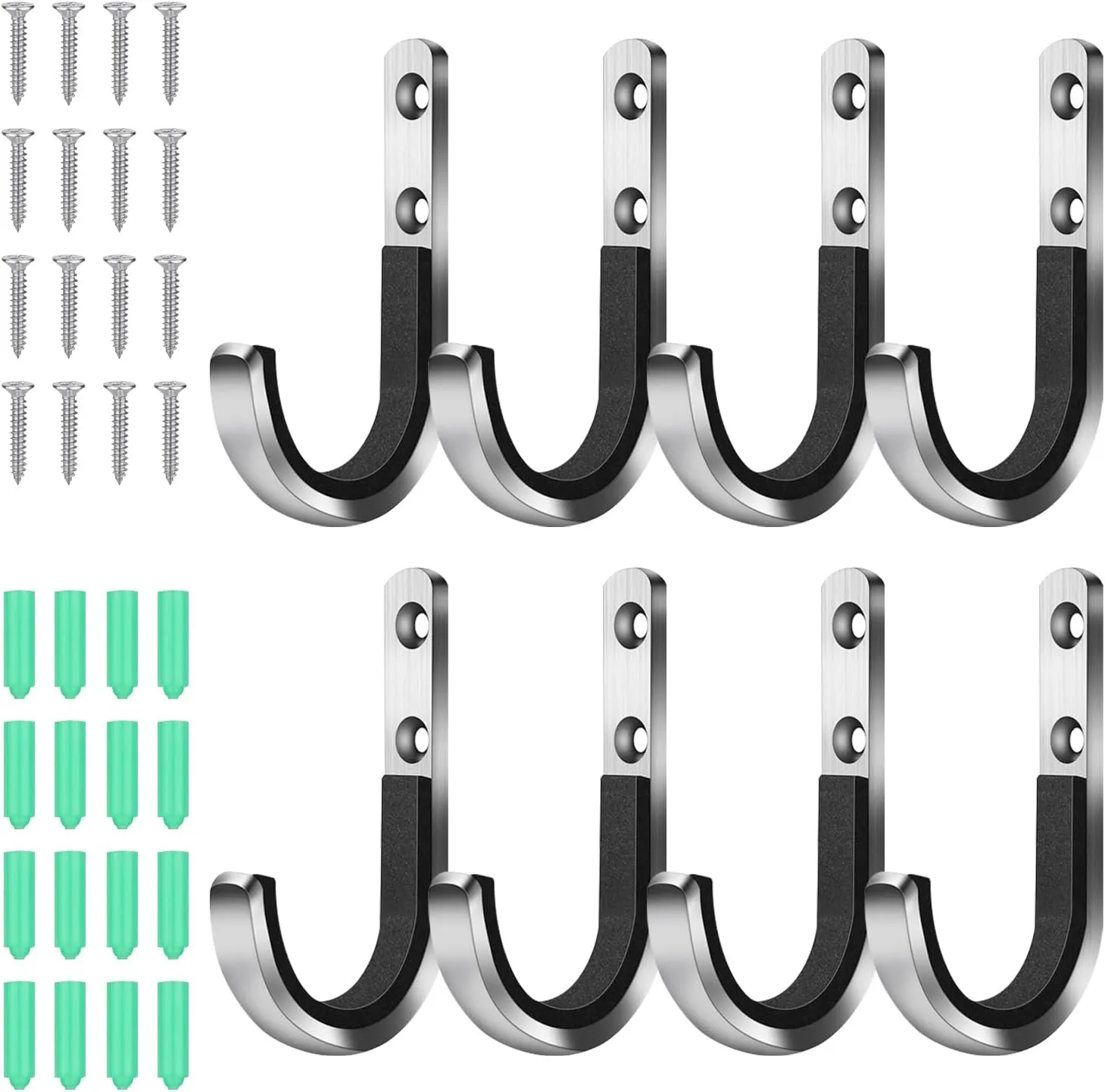 8Pcs Gun Wall Mount, Gun Rack for Wall, Shotgun Wall Mount, Guns Mounts for Wall, Indoor Guns Racks, Firearm Accessories for Men (Silver)