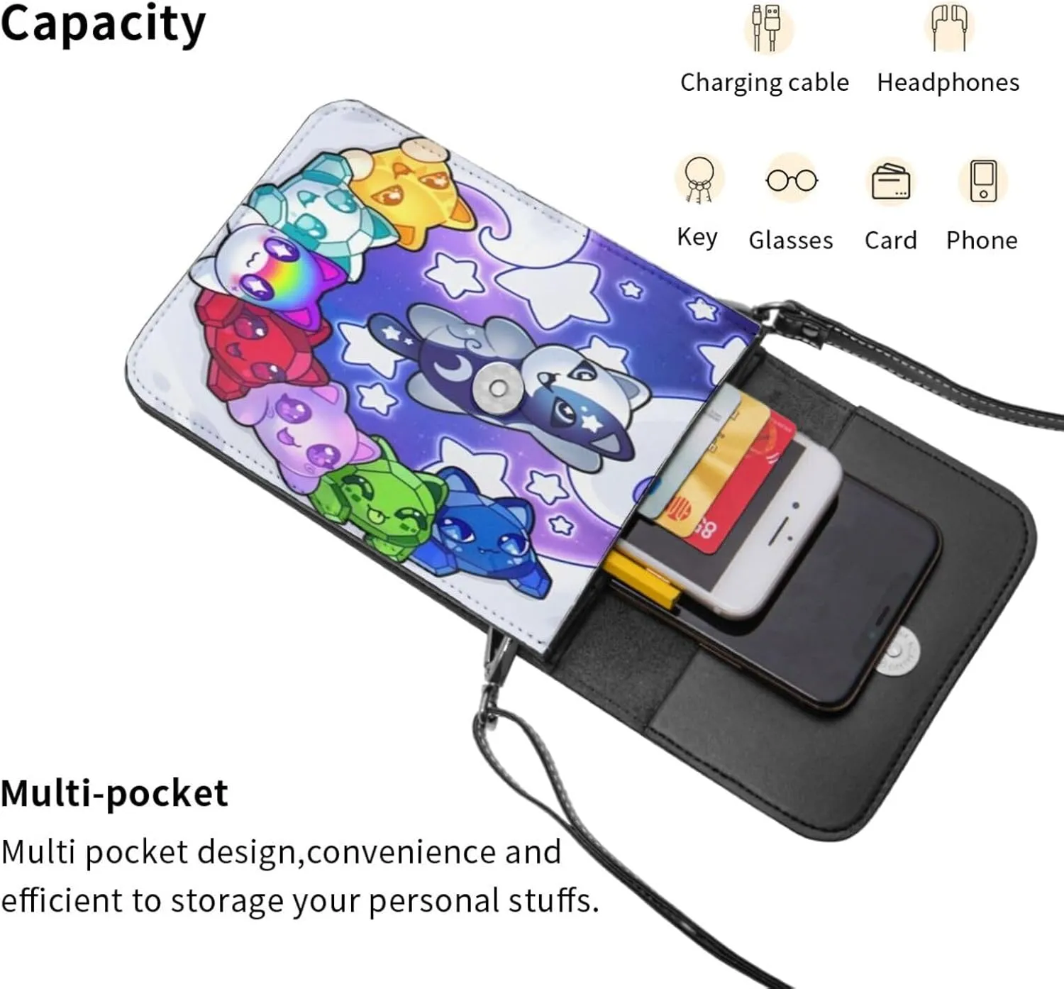 A-Phmau Cell Phone Purse Crossbody Bag For Outdoor Travel Sports Camping Hiking Shoulder Bags