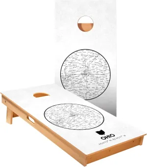ACA Star Series Cornhole Boards | Ohio State Map Design | Regulation Size Outdoor Corn Hole Game