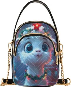 ALAZA Quilted Crossbody Bags for Women,Cute Sheep Women's Crossbody Handbags Small Travel Purses Phone Bag