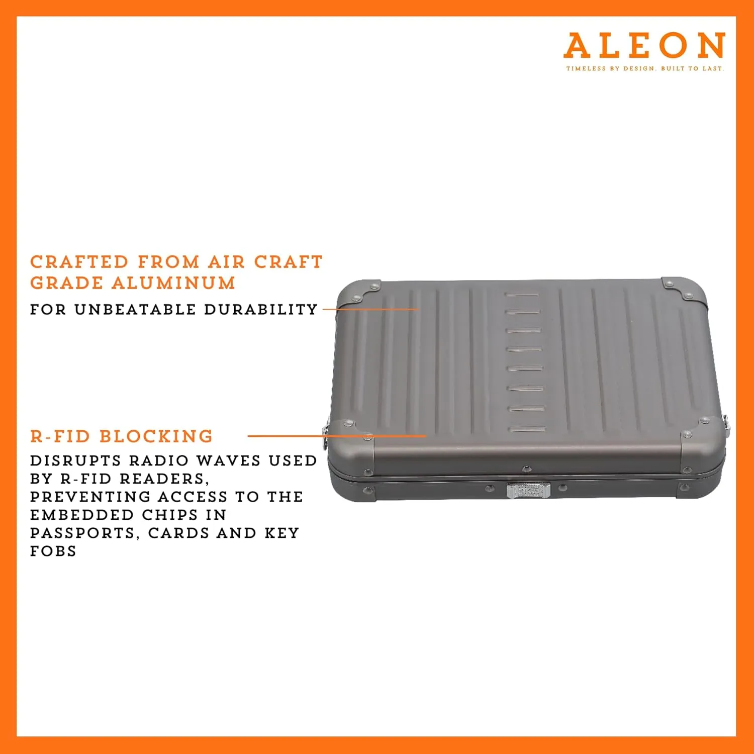 Aleon Aluminum Crossbody Personal Case for Women and Men - Stylish Over Shoulder Bag & Crossbody Sling