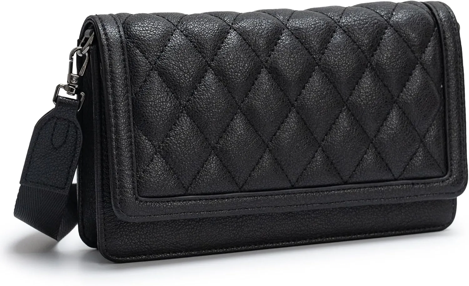Alldaily Quilted Small Crossbody Bag for Women, Wallet Purse with Card Slots & Phone Holder