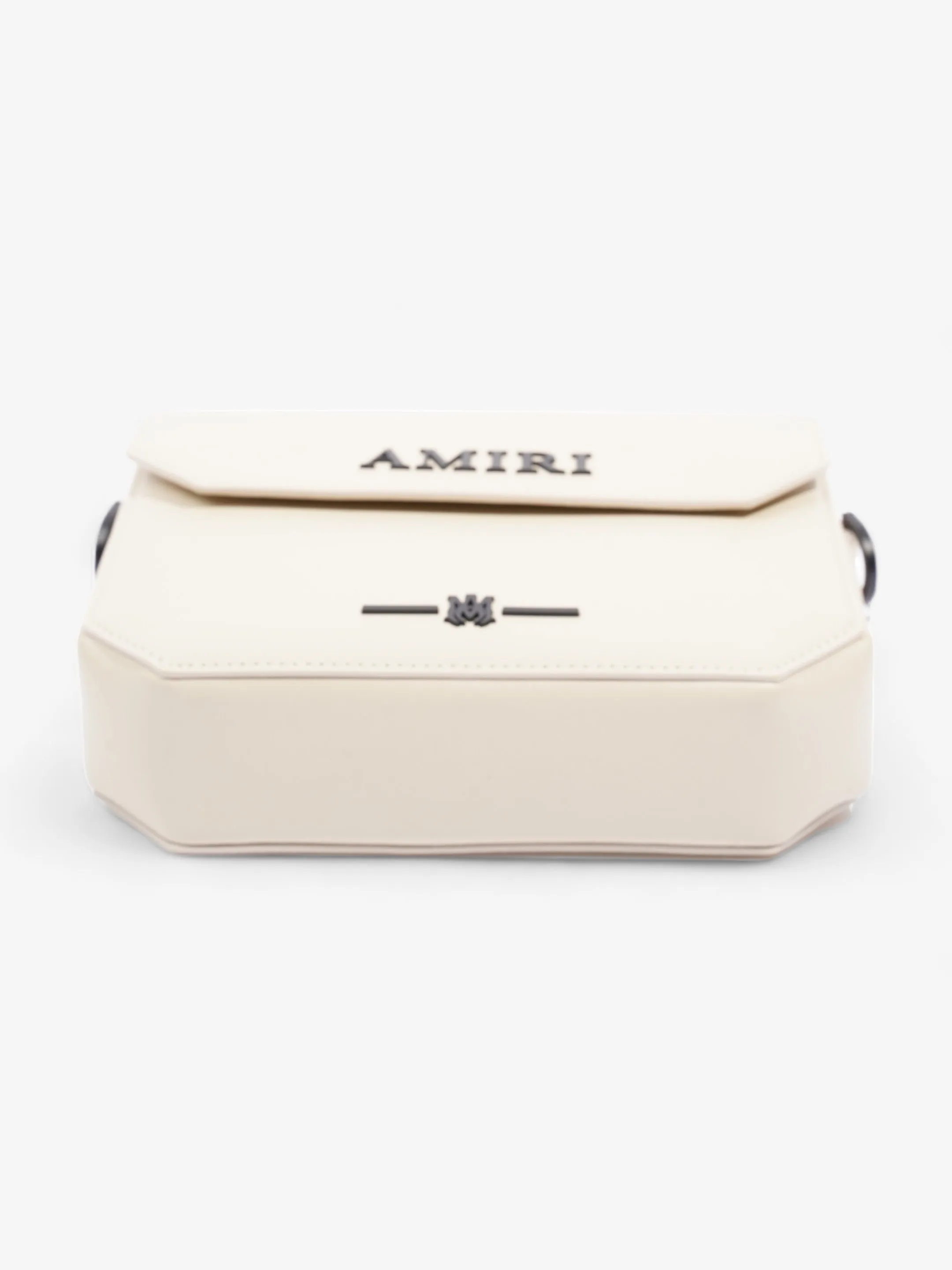 Amiri Birch Logo Embellished Crossbody Bag  Neutral Leather