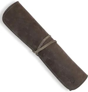Angus Stoke Knife Bag for Chefs–knife Roll Bag leather 7 slots – Leather Knife Case Noah (green-olive)
