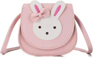 ANKOMINA Little Girls Purse Cute Cartoon Bunny Rabbit Cat Crossbody Shoulder Bag Coin Wallet Handbag for Kids Toddlers