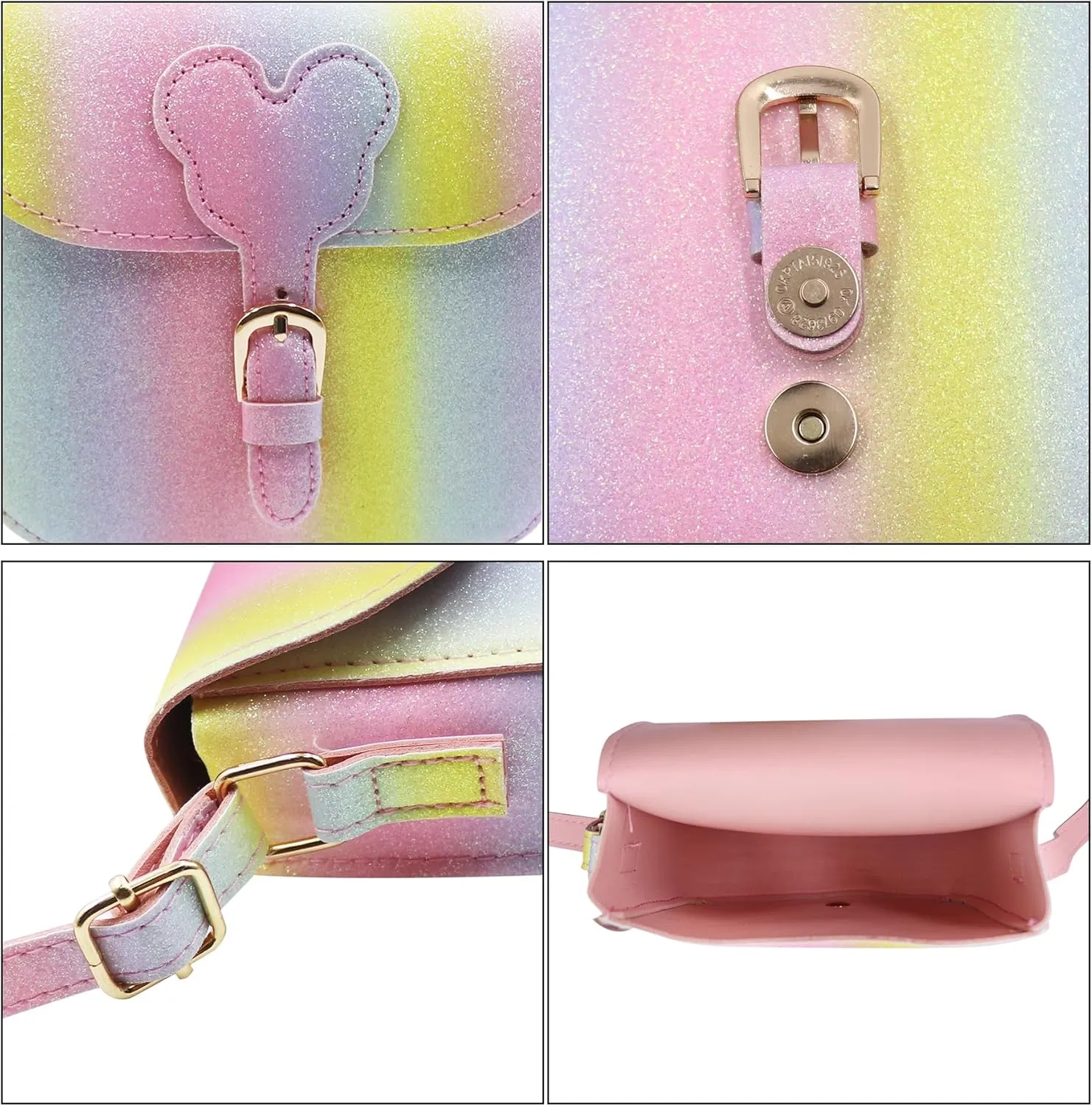 ANKOMINA Little Girls Purse Cute Leather Crossbody Bag Mini Shoulder Bag for Kids,Toddler
