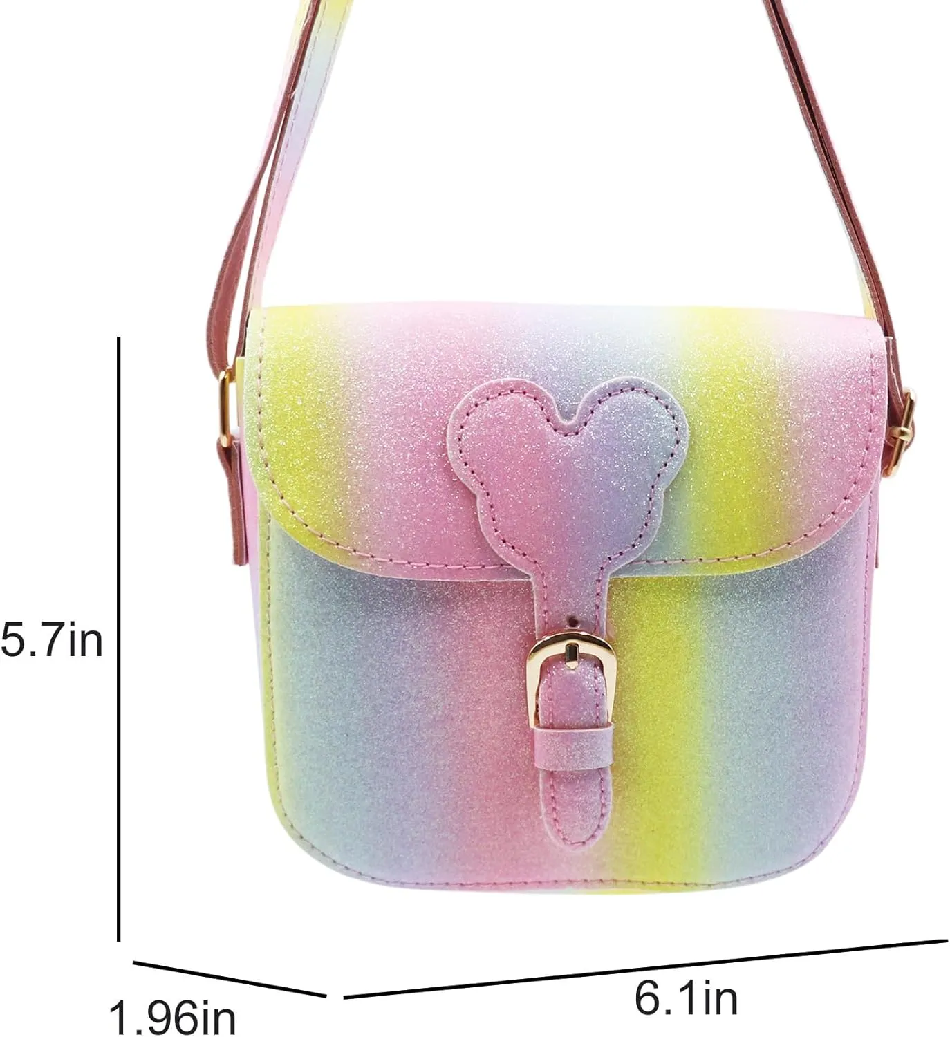 ANKOMINA Little Girls Purse Cute Leather Crossbody Bag Mini Shoulder Bag for Kids,Toddler