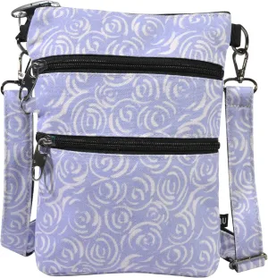 Anti-theft 3 Zipper Crossbody Detachable Strap Credit Card Holder