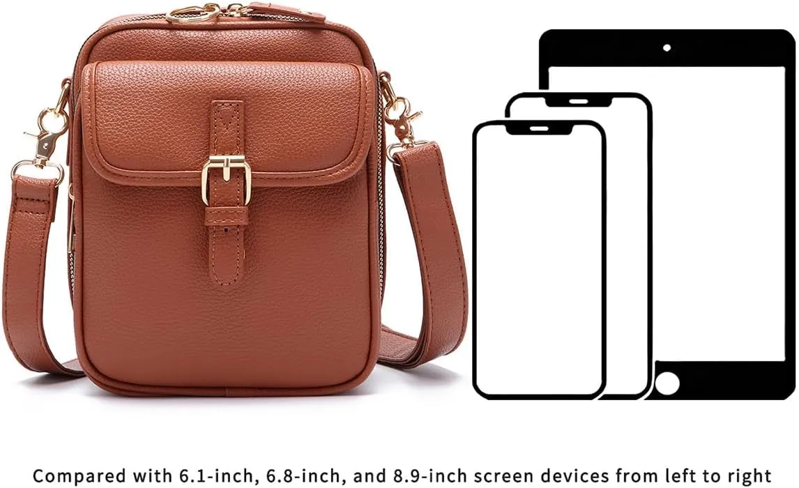 Anti-Theft Retro Design Upgrade Double Layer Large Capacity Mini Messenger Bag With 10 Card Slots and Anti-Theft Zipper