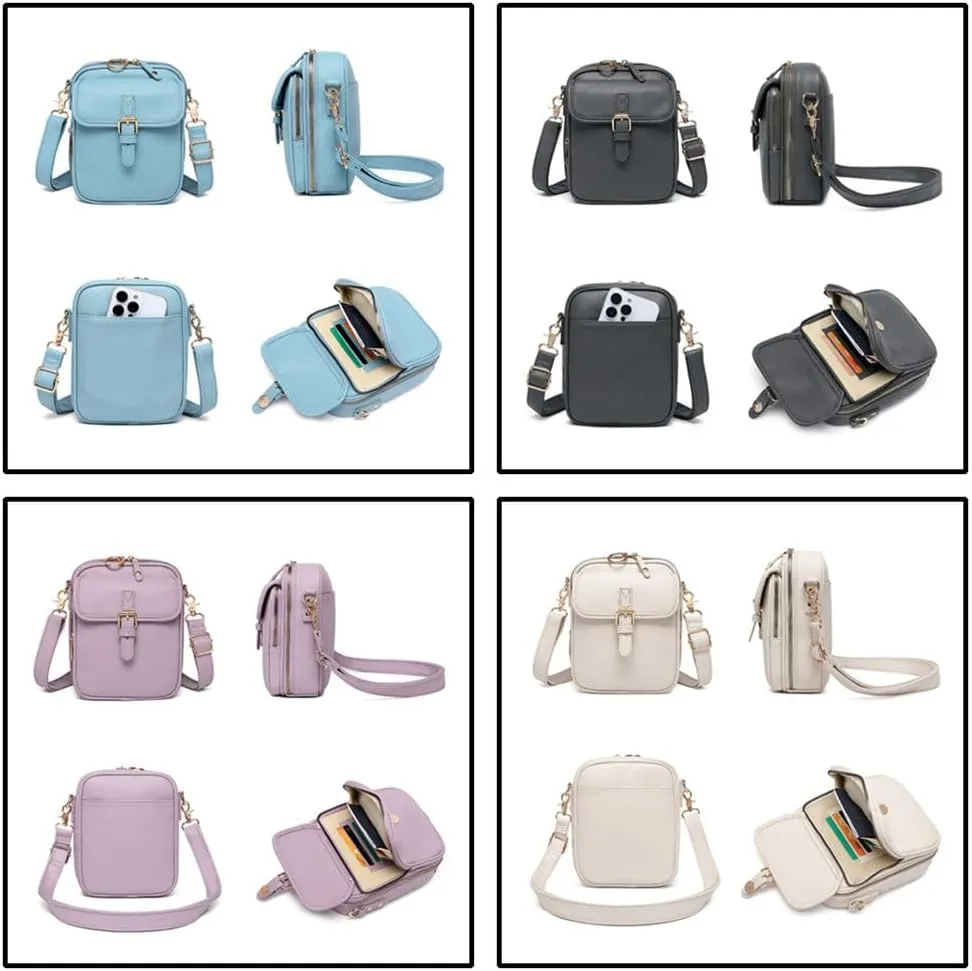 Anti-Theft Retro Design Upgrade Double Layer Large Capacity Mini Messenger Bag With 10 Card Slots and Anti-Theft Zipper