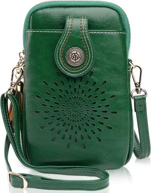 APHISON Mini Cell Phone Purse, Leather Small Crossbody Bags for Women, Lightweight Cute Purses for teen girls with Tassel