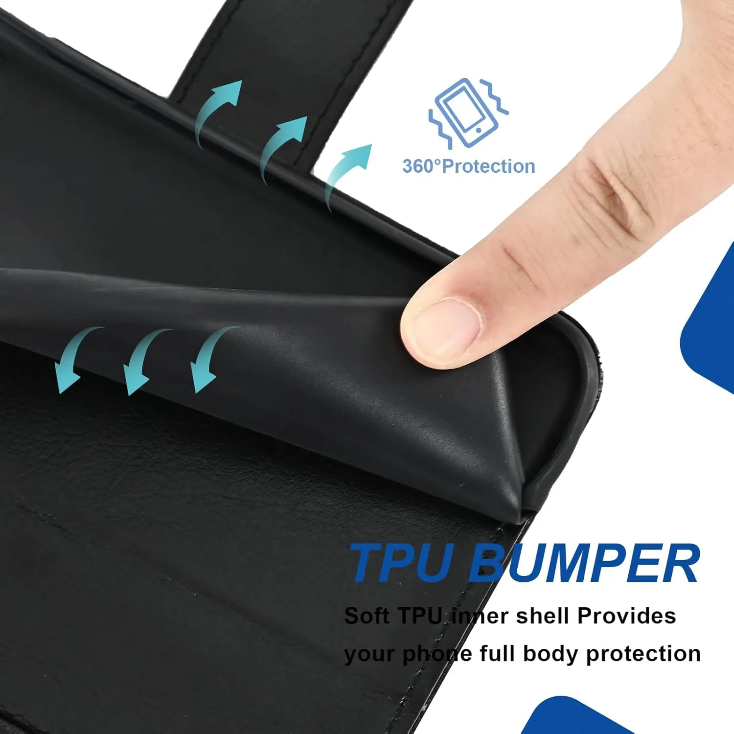 Asuwish Phone Case for Consumer Cellular ZMAX 5G / ZTE ZMAX 5G Z7540 Wallet Cell Cover with Tempered Glass Screen Protector Crossbody Strap Flip Zipper Card Holder Slot Stand Women Girls Men Black