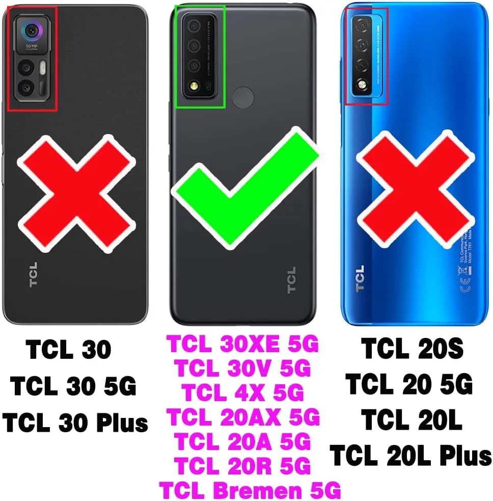 Asuwish Phone Case for TCL 30XE/30V/4X/20AX/20A/20R/Bremen 5G Zipper Wallet Cell Cover with Tempered Glass Screen Protector Flip Card Holder Slot TLC T601DL 30 XE XE5G V 20 AX R A 6.67 Women Rosegold