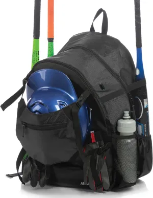 Athletico Advantage Baseball Bag - Baseball Backpack With External Helmet Holder for Baseball, T-Ball & Softball Equipment & Gear for Youth and Adults | Holds Bat, Helmet, Glove, Shoes