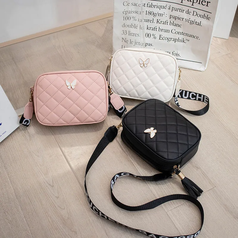 Attractive Women's Rhombus Tassel Fashion Bowknot Crossbody Bags