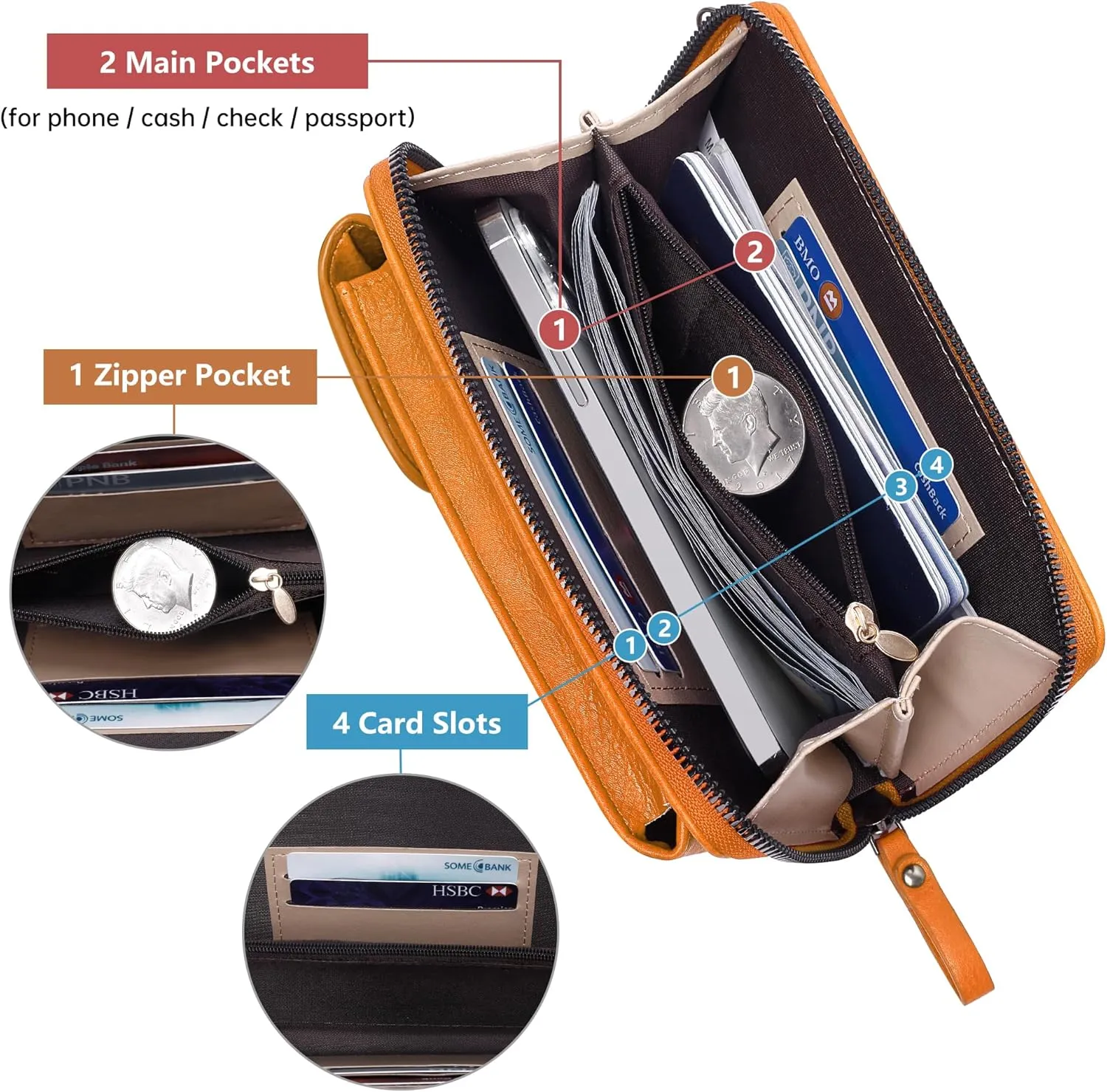 Badiya Small Crossbody Bag for Women, Cell Phone Purse Wallet, Vintage Shoulder Handbags with Credit Card Slots