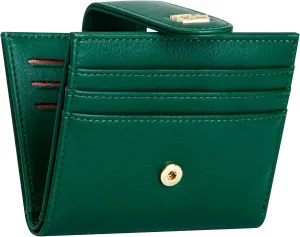 Badiya Small Wallets for Women Bifold Multi Card Case Wallet Slim Credit Card Holder with Zipper Coin Purse