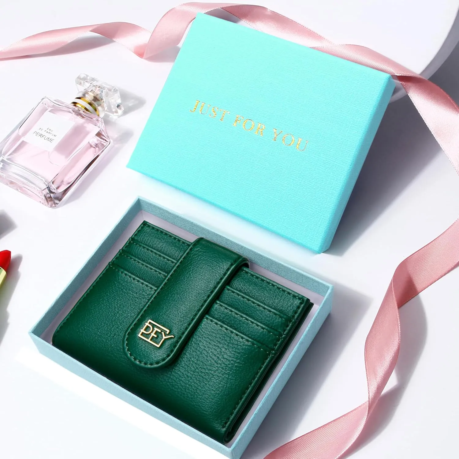 Badiya Small Wallets for Women Bifold Multi Card Case Wallet Slim Credit Card Holder with Zipper Coin Purse
