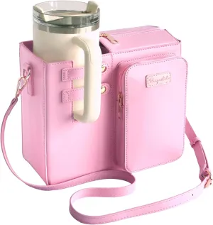 Bag Crossbody for Stanley Cup Purse, Water Bottle Bag Holder Crossbody with Stanley Cup, Adjustable Women Shoulder Strap Bag