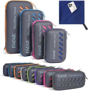 BAGAIL Camping Towel with EVA Case, Compact & Ultra Soft Microfiber Travel Towel - Super Absorbent & Lightweight Quick Dry Towels for Sports, Beach, Gym, Backpacking, Hiking and Yoga