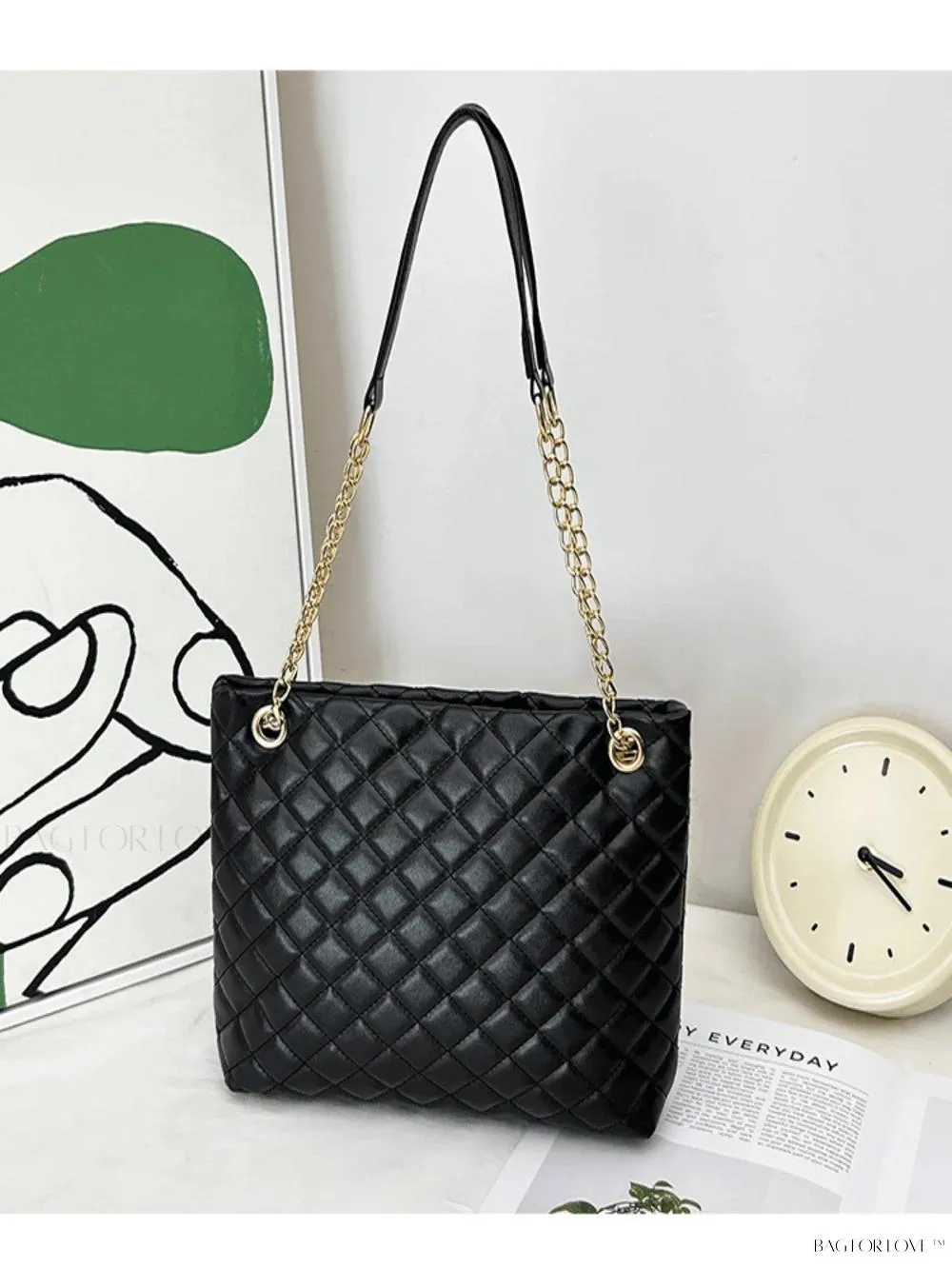 BagForLove - Fashionable Women's Hot Selling Double Swan Metal Embellished Tote