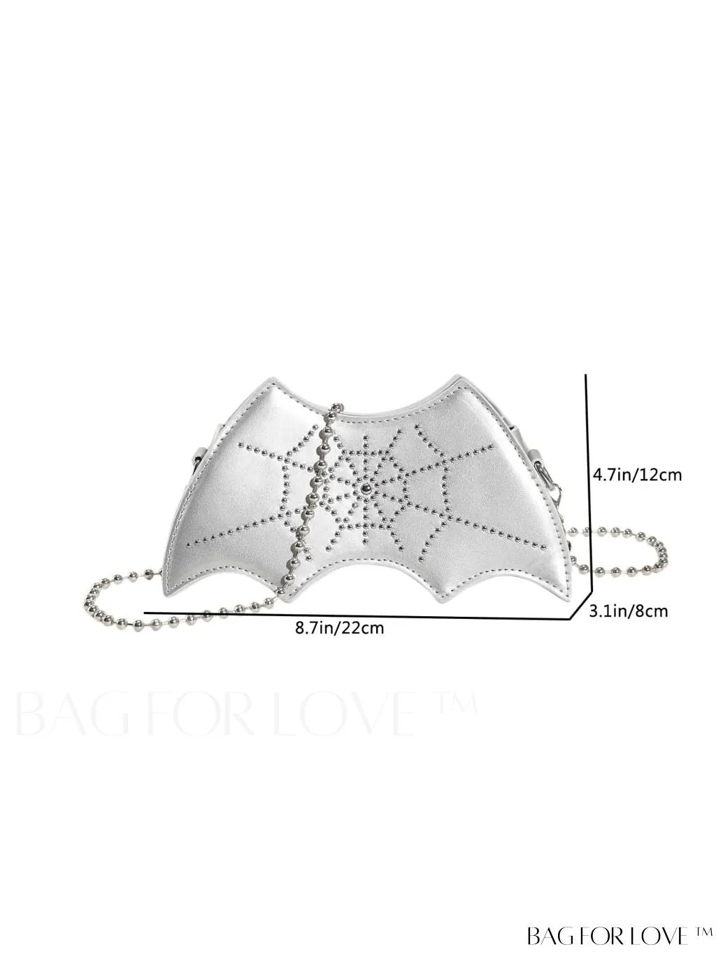 BagForLove - Stylish Bat Rivet-Embellished PU Crossbody Bag