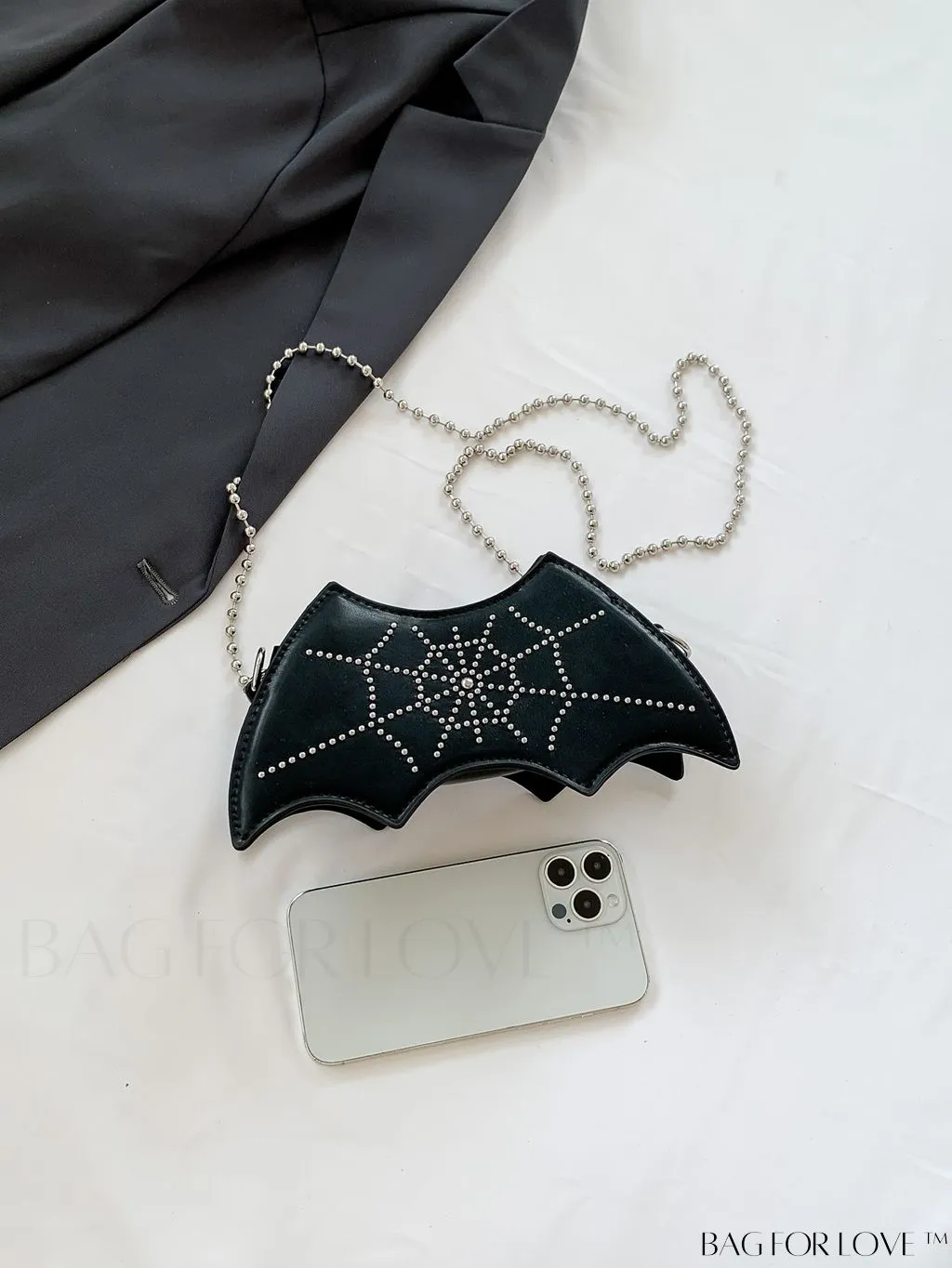 BagForLove - Stylish Bat Rivet-Embellished PU Crossbody Bag