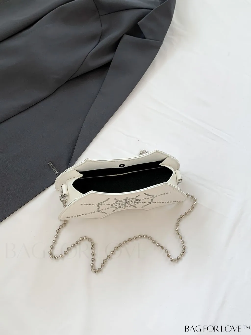 BagForLove - Stylish Bat Rivet-Embellished PU Crossbody Bag