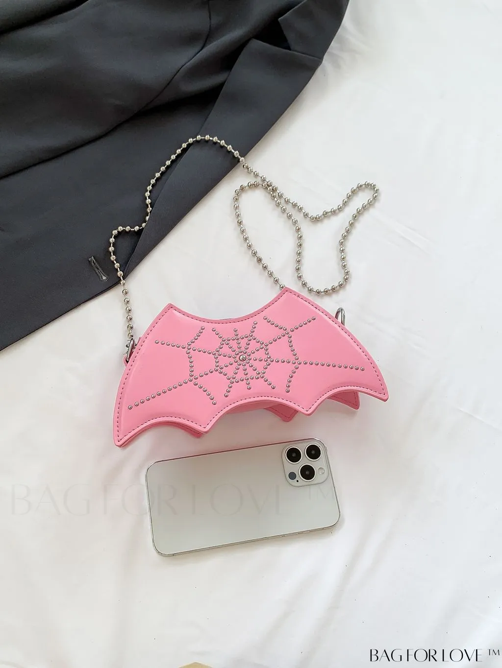 BagForLove - Stylish Bat Rivet-Embellished PU Crossbody Bag