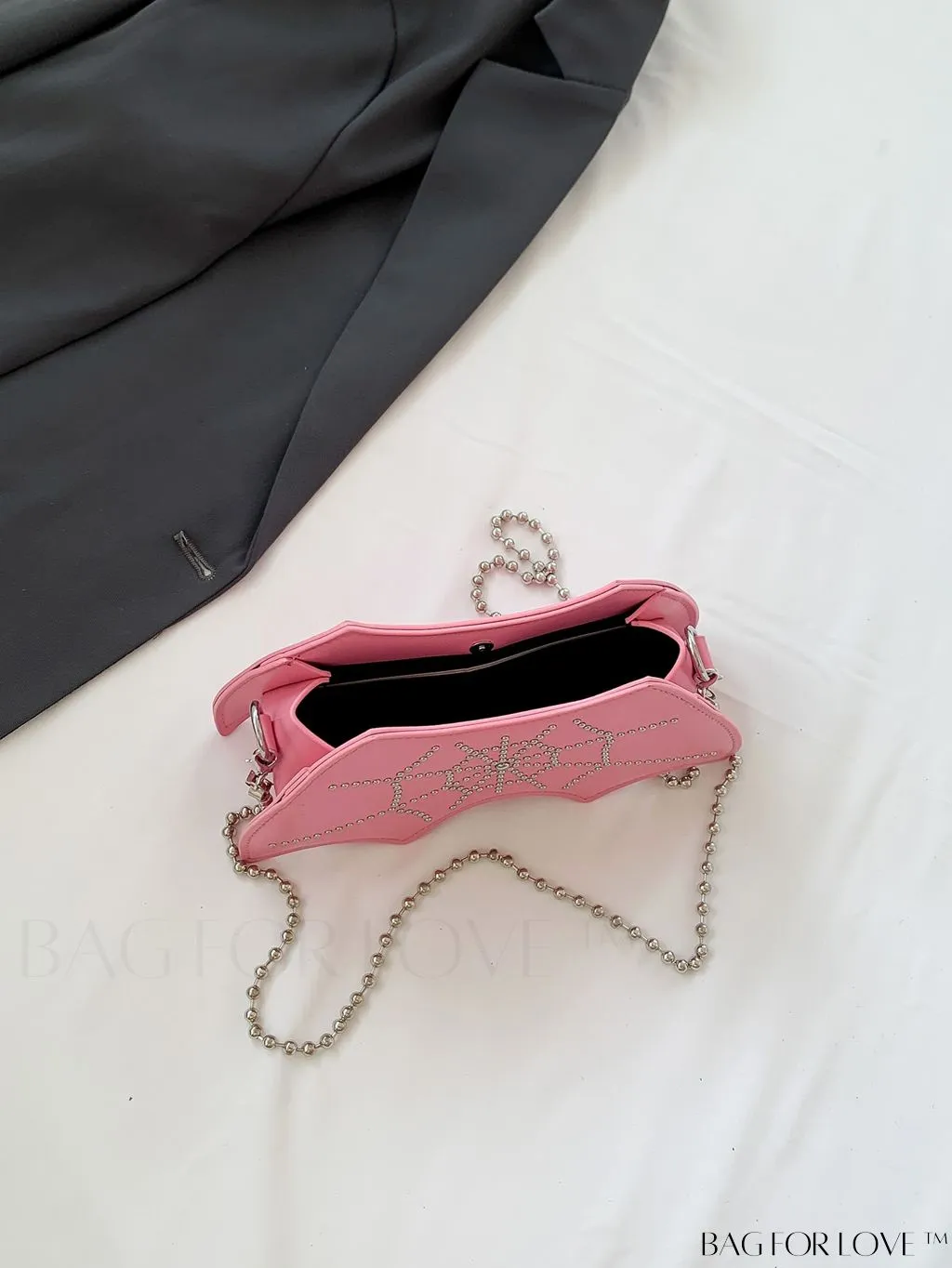 BagForLove - Stylish Bat Rivet-Embellished PU Crossbody Bag